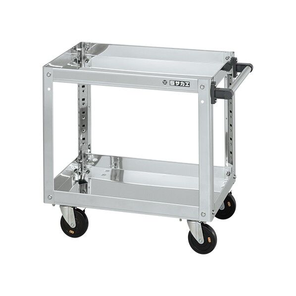 ステンレススーパーワゴン(SUS430/プレート式導電性ゴム車/スチール金具仕様)