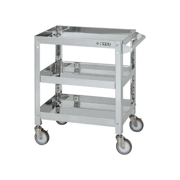 ステンレススーパーワゴン(SUS304/ねじ込み式ナイロンウレタン車/ステンレス金具仕様)