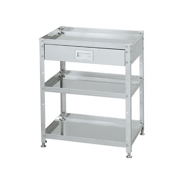 ステンレススペシャルワゴン(SUS304/固定式/引出付)