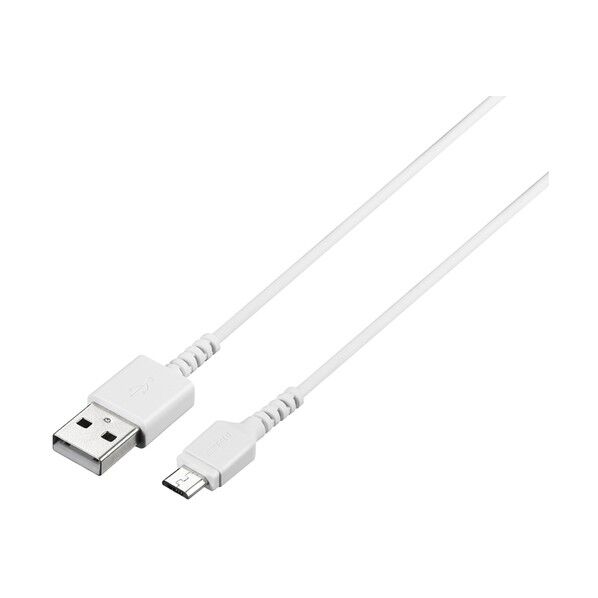 USB2.0ケーブル(Type-A to microB) スリム ホワイト 0.5m BSMPCMB105WH 1個