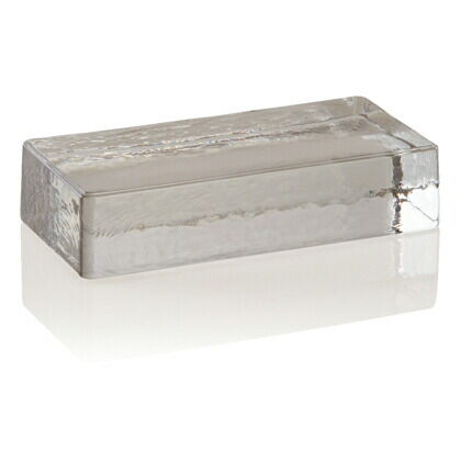 ベネチアンガラスブリック キューブ クリアー(透明) 53mm×117mm×240mm VE/CR-CUBE 1個