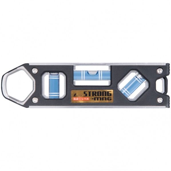シンワ測定 仮設工レベル STRONG―MAG 150mm シルバー マグネット付 73483 1個...