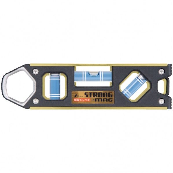 シンワ測定 仮設工レベル STRONG―MAG 150mm ゴールド マグネット付 73484 1個...
