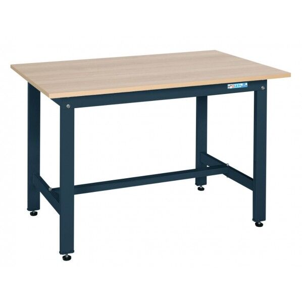 軽量作業台(KKタイプ/耐荷重350kg/木目メラミン天板/H740/固定式)