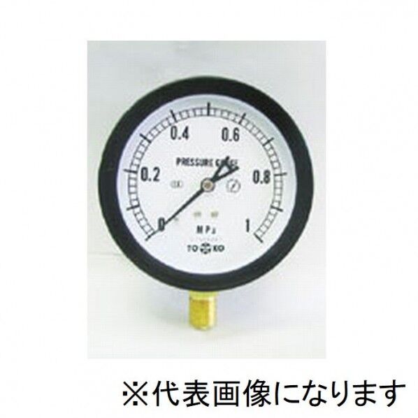 TOKO(トーコー) 簡易プラ密閉型圧力計 防滴型樹脂ケース 屋外用耐腐食性 BL-AT3/8-75X0.5MPA 1個