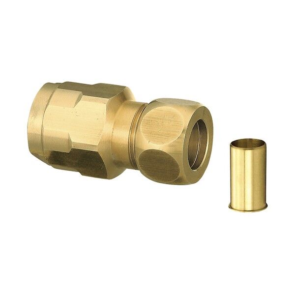 ダブルロックジョイント WJ35型 銅管変換アダプター(黄銅) 銅管呼び径3/8×13A WJ35-1213-S   1点