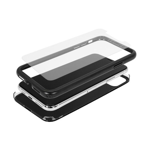 iPhone11Pro専用360度全面保護フルカバーケース&光沢ガラスブラック