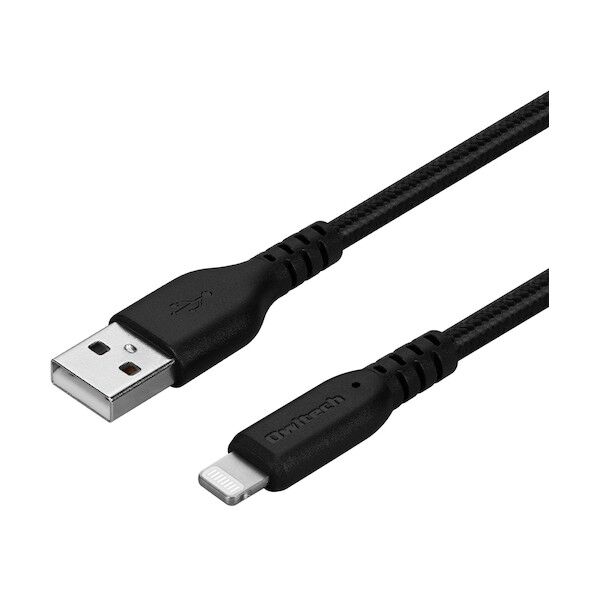 断線に強く柔らかい Lightningケーブル 0.5m ブラック OWL-CBA4LA5-BK 1個