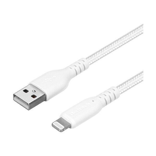 断線に強く柔らかい Lightningケーブル 3m ホワイト OWL-CBA4LA30-WH 1個