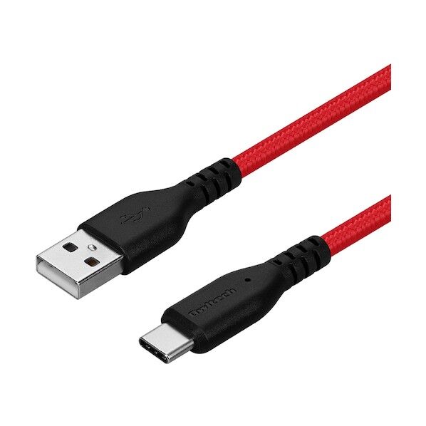 断線に強く柔らかい USB タイプA to Cケーブル 3m ブラックレッド OWL-CBA4CA30-BKRE 1個