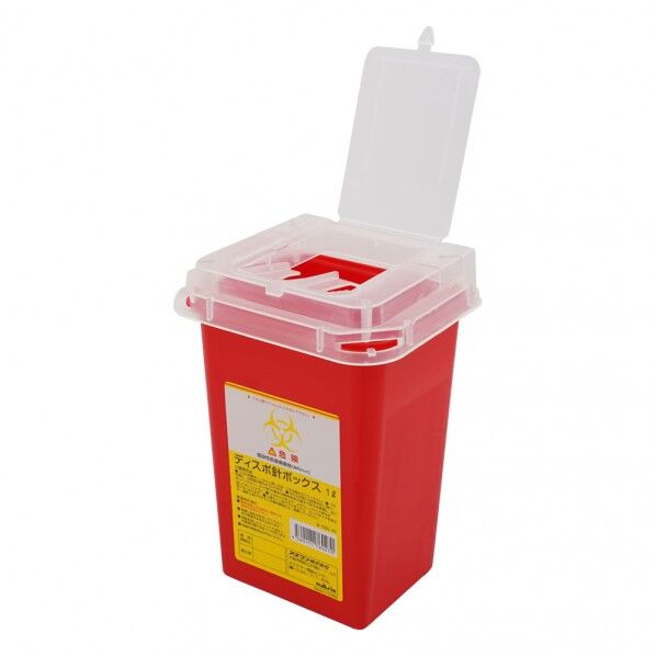 ディスポ針ボックス 赤色 1L 8-7221-41 1