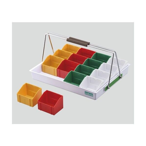 散薬用トレー 16人用 緑・白・赤・黄 (Nケースタイプ) 8-7091-04 1