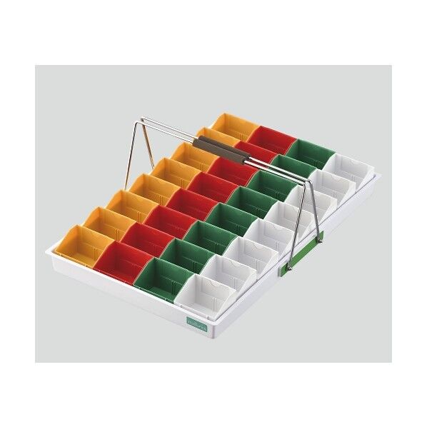 散薬用トレー 32人用 緑・白・赤・黄 (Nケースタイプ) 8-7091-06 1