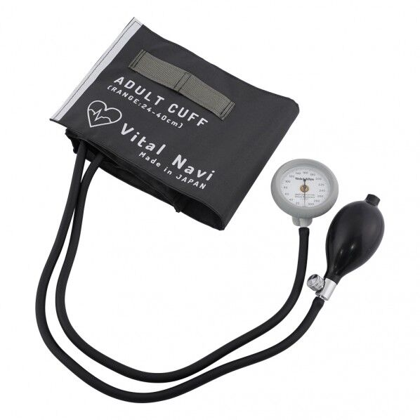 バイタルナビ血圧計(ラテックスフリー) LF成人用 グレー 8-7093-02 1