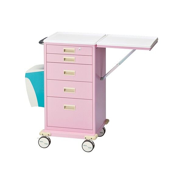 カラフルミニカート(ダストボックス付) 703×554×955 ピンク 8-8506-01 1