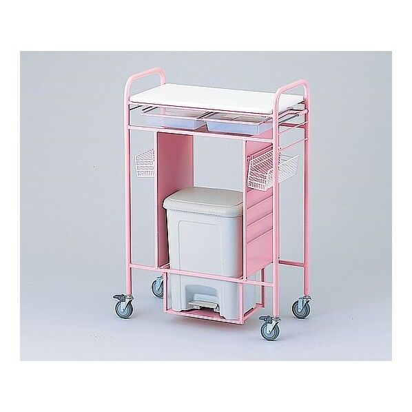 小型処置車 ピンク 700×345×980mm 8-8852-02 1