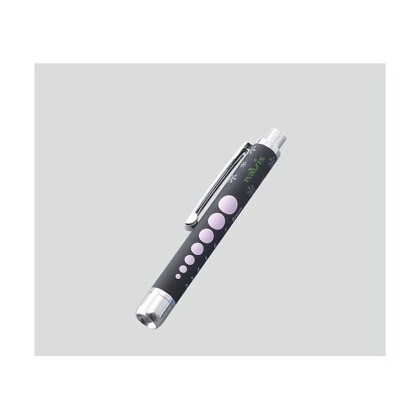 ラバー調ソフトLEDペンライト(ショート) ブラック×ピンク 8-9554-01 1