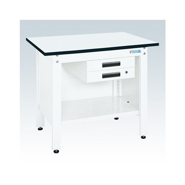 一人用作業台(CP/耐荷重350kg/ポリエステル天板/H740/3方パネル付)