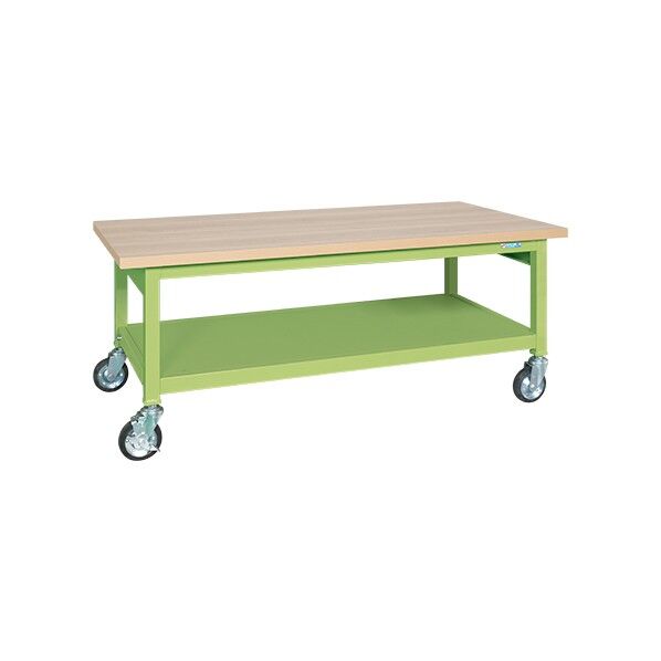 移動式重量作業台(GWB/耐荷重500kg/木目メラミン天板/H740)
