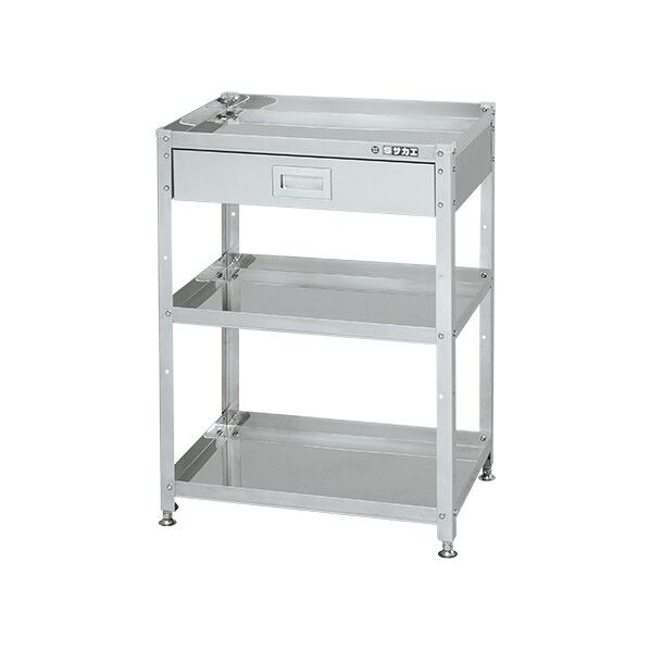 ステンレススペシャルワゴン(SUS430/固定式/引出付)