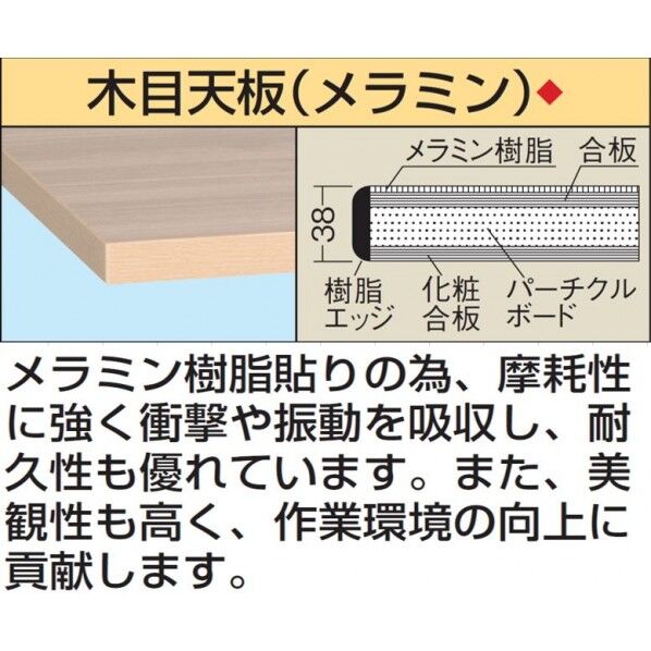 メラミン天板(天板厚38/木目/パーチクル)