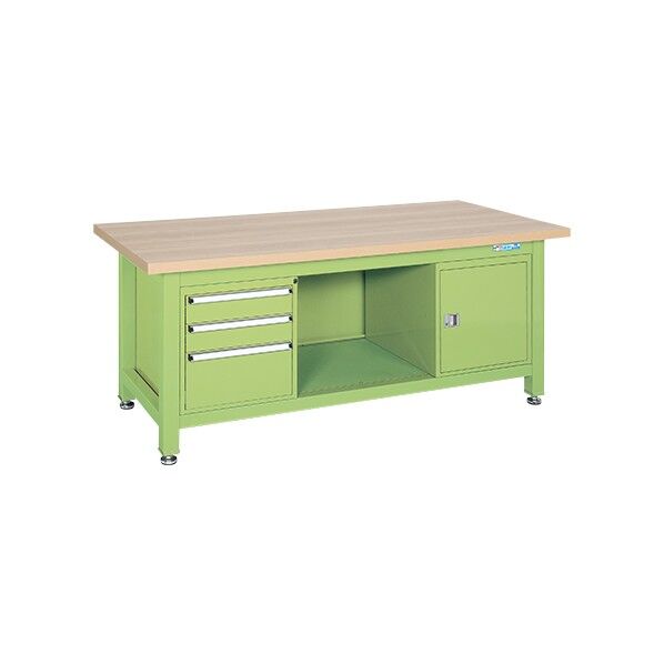 超重量作業台(W/耐荷重3000kg/木目メラミン天板/H740)