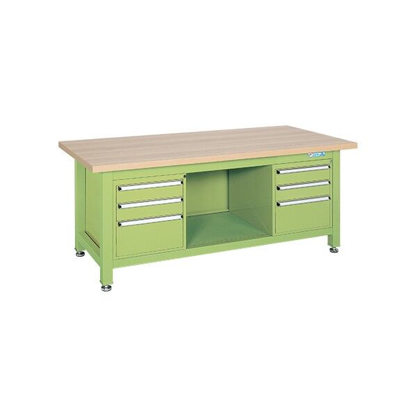 超重量作業台(W/耐荷重3000kg/木目メラミン天板/H740)