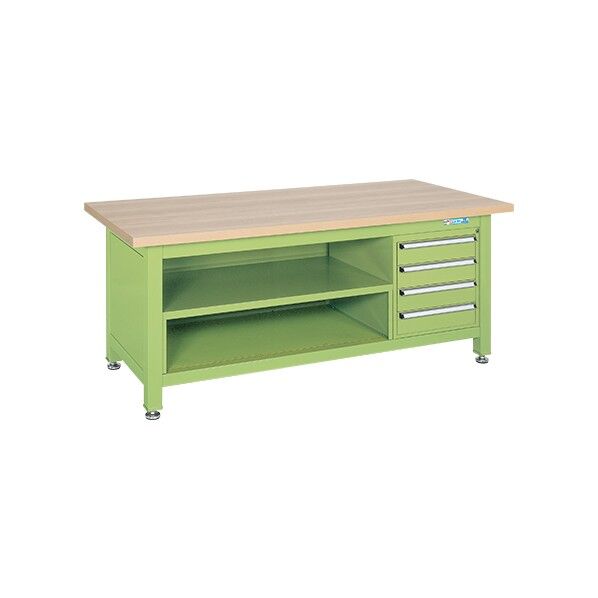 超重量作業台(W/耐荷重3000kg/木目メラミン天板/H740)