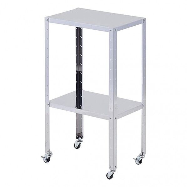 ステンレスワゴンレギュラー2段 幅460×奥行310×高さ809mm(突起部を含む) 8-4771-01 1