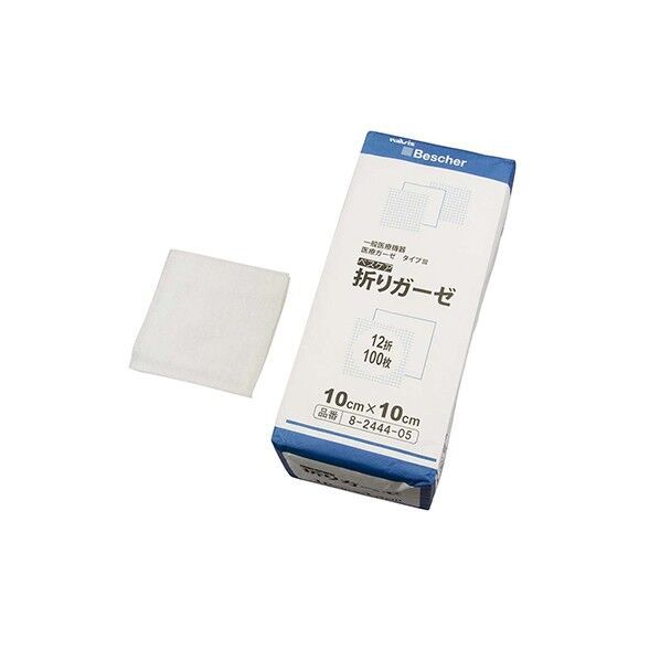 ベスケア 折りガーゼ 12-1010 100×100mm 8-2444-05 1