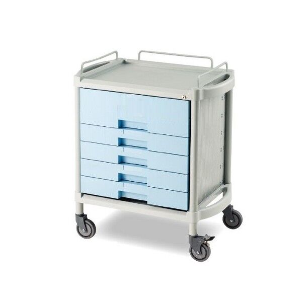 ユーティリティカート 鍵付き 浅型4段 深型1段 8-2459-05 1