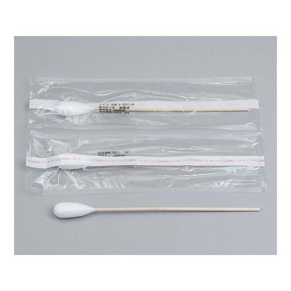 ベスケア ホスピタル綿棒 W4100-1本 φ21×254mm 1本/袋×50袋 8-3097-04 1