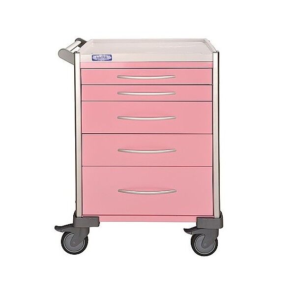 小児科用カート(LUXE) ピンク(無地) 690×540×930mm 8-3304-03 1