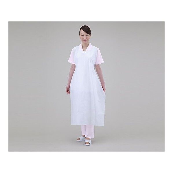 プロシェア・超エコPEエプロン(袖なし) 50枚入 ホワイト 8-4400-01 1