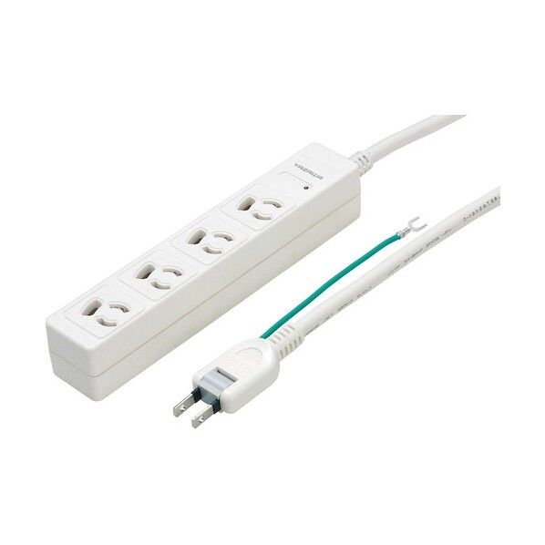3P抜け止めマグネットタップ4個口 白 5m Y02JKNP405WH 1個
