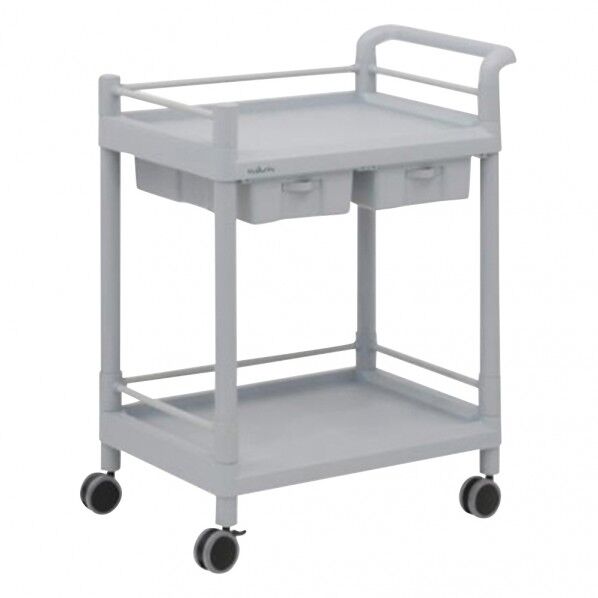 モバイルストレージカート 2段(枠付) 705×447×887 7-1085-03 1