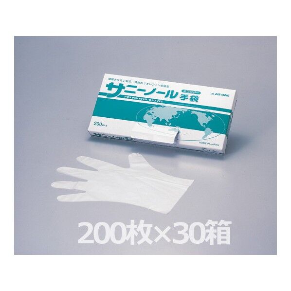 サニーノール手袋エコロジー ケース販売 6000枚入 ホワイト L 6-9730-51 1