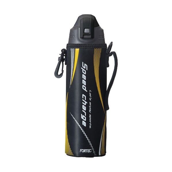 FORTEC ワンタッチ栓 ダイレクトボトル ブラック 幅11.5×奥行10×高さ30cm 1L RH-1558 1本
