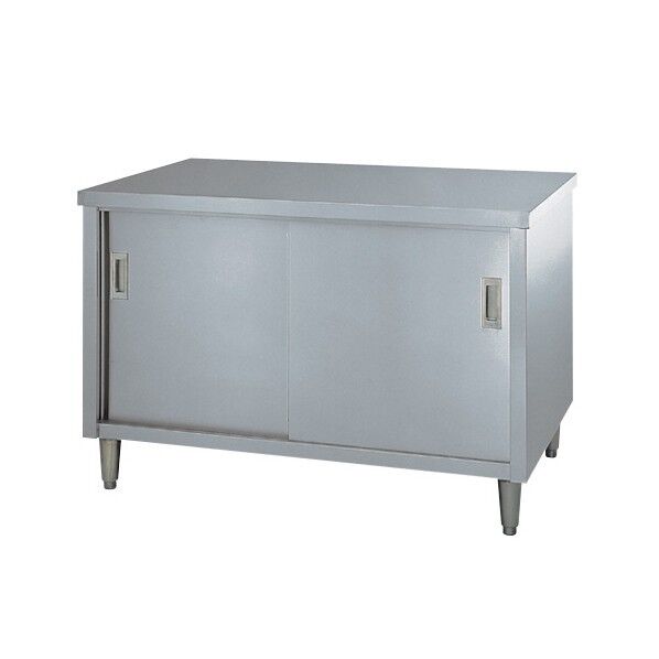 ステンレス作業台(片面扉) 600×450×800mm 3-4022-01 1個