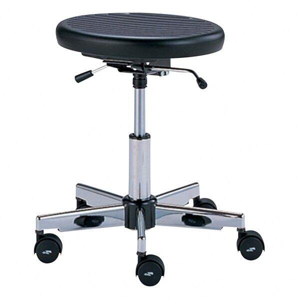 研究者専用チェアー 背なし 455×435×415~505mm 3-5331-01 1個