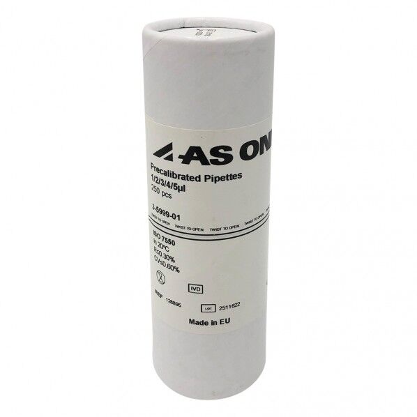 プレキャリブレーテッドピペット 5μm 250本入 3-5999-01 1