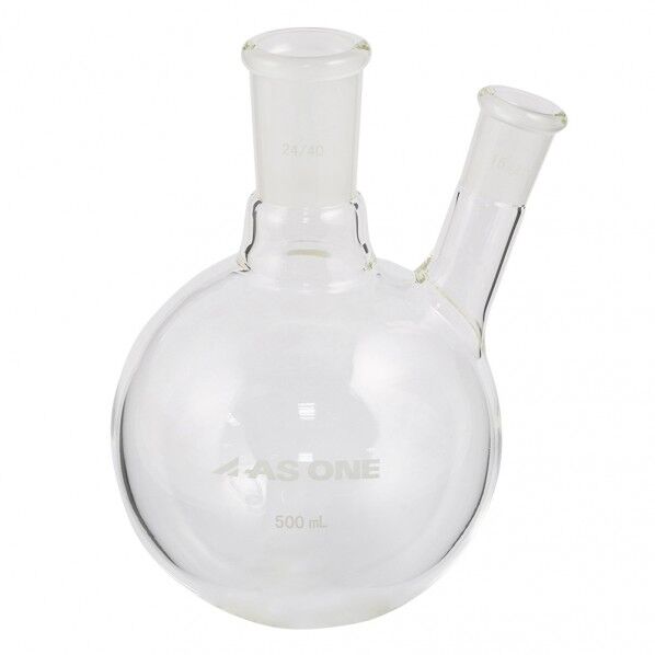 二つ口フラスコ 側管摺合 15/25 500mL 3-6524-03 1