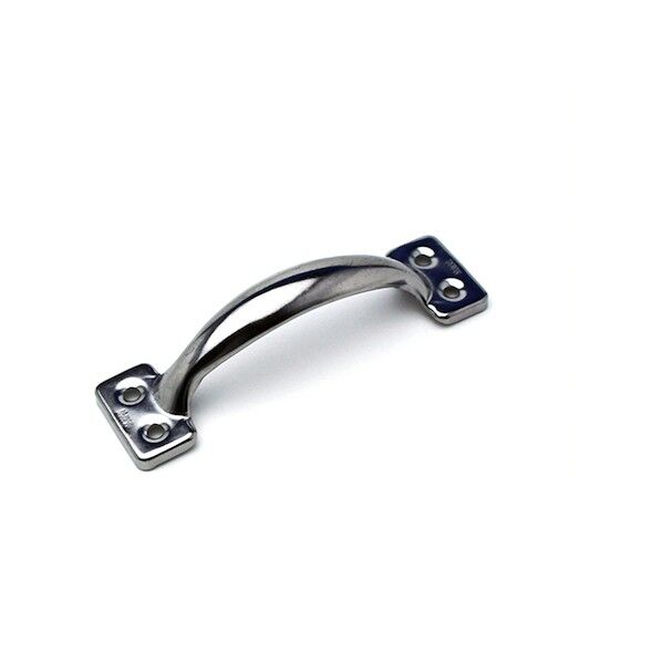 スチールハンドル クローム 全長:98mm、ビスピッチ:82mm、高さ:25mm TW-381 1個