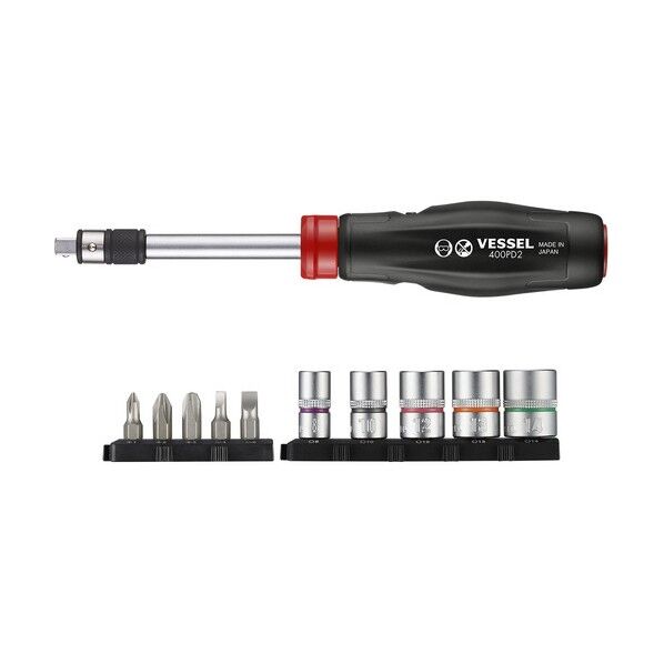 ベッセル 2WAYパワードライバーセット 193.5mm 400PD2-1 1セット