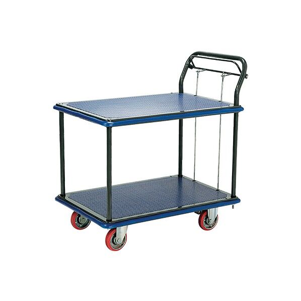 ハンドブレーキ付き二段式ワゴン台車 914×610×990mm NS304HB 3-9347-02 1台