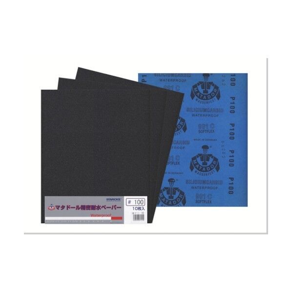 ベルスター研磨材 マタドール耐水ペーパー10枚入#100 10枚 x 10点...