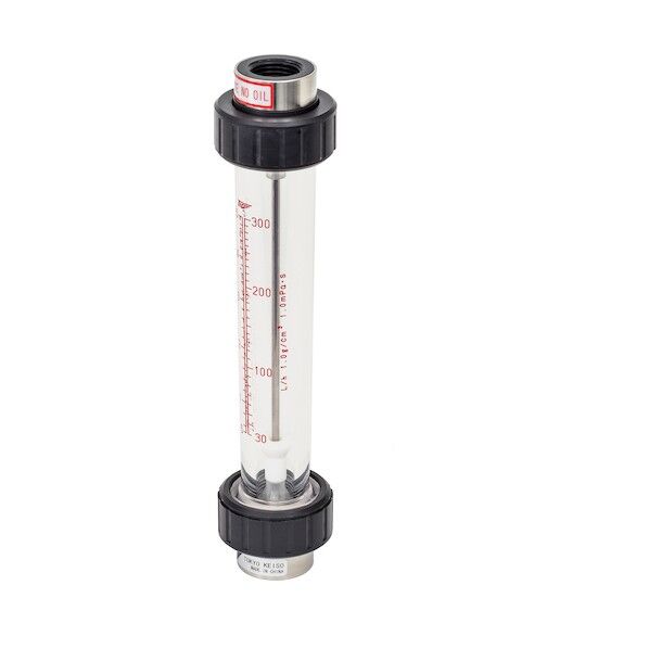 ACシリーズアクリル管式フローメータ 水用 0.1~1L/min 15ATS PTFE