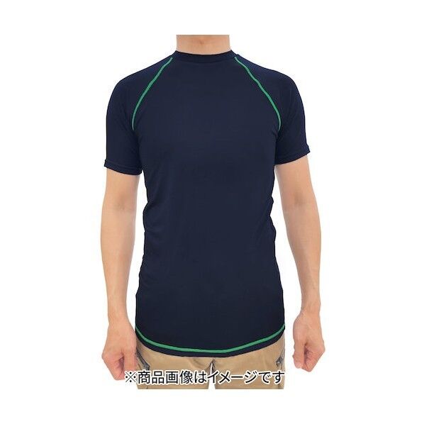 23604ストレッチ半袖Tシャツネイビー3L 23604-NA-3L 1枚