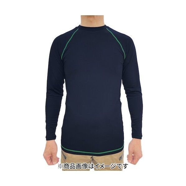 23605ストレッチ長袖Tシャツネイビー3L 23605-NA-3L 1枚