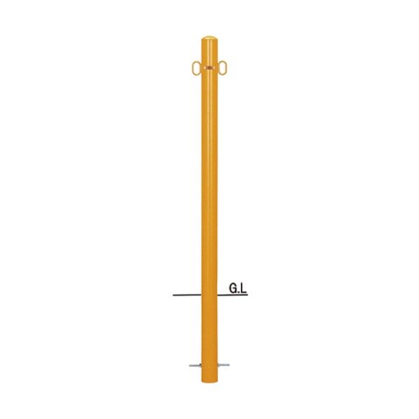 帝金バリカー ピラー型 Φ60.5 スチール製 固定式 フックナシ